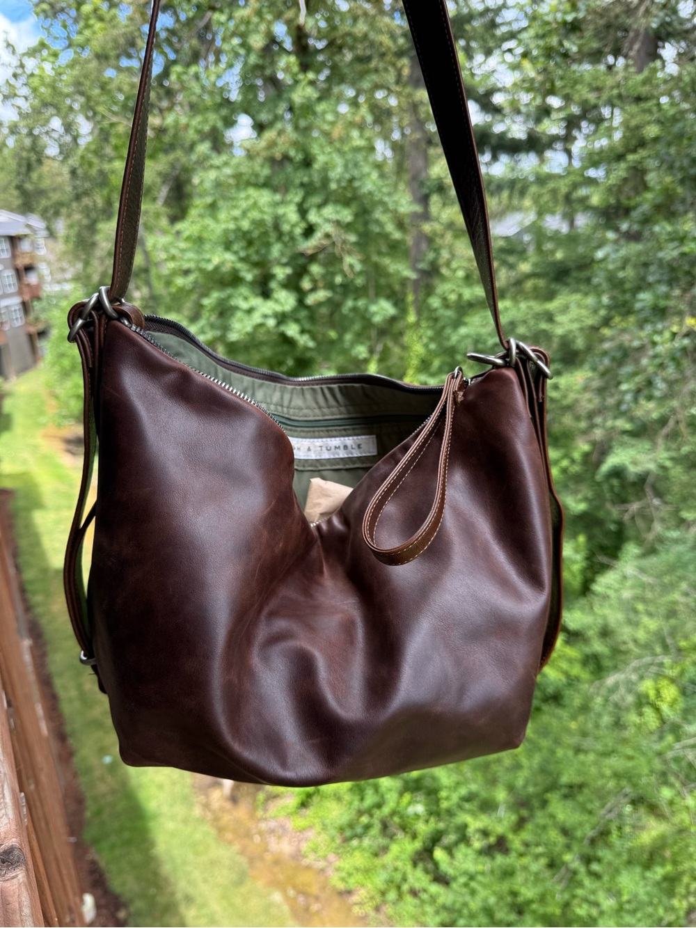 Rough & Tumble Small Duffle in Bourbon & Cognac